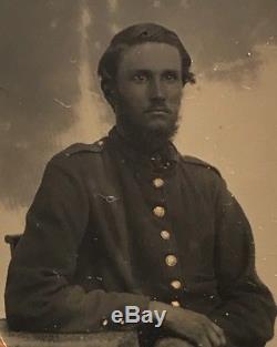 19th Century 9th Plate Tintype. Union Civil War Soldier. New York Estate