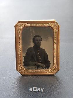 19th Century 9th Plate Tintype. Union Civil War Soldier. New York Estate