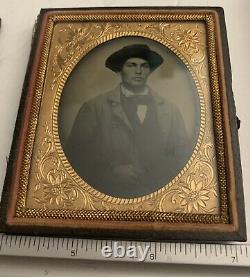 2 Cased Tintype Photos Of Union Soldiers From The Civil War, Early 1860s
