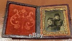 2 Civil War Soldier Photos Armed Father & Son Drummer Boy & Family Photos