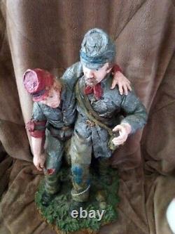 2 Wounded Soldiers Civil War Statue 15th Virginia CSA 12
