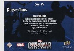 2016 Captain America Civil War Sebastian Stan as Winter Soldier Auto SA-SV