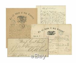 3 Civil War 7th Iowa Soldier Documents, incl. Gen. John A. Rawlins Autograph