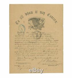 3 Civil War 7th Iowa Soldier Documents, incl. Gen. John A. Rawlins Autograph