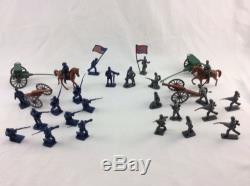 30 Piece 2 Civil War Army Guys Men Military Soldier Toy Playset & Accessories