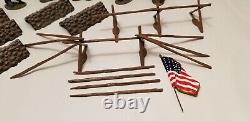 36 Piece Britains Conte CIVIL War Lead Soldiers Fence Wall CIVIL War Confederate