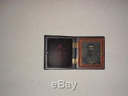 (4) 1/16 Plate Civil War Soldiers -Tintype & Rare Full Cases