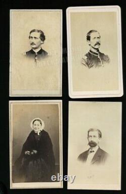 4 CDVs Mother & Civil War Soldier Sons Incl BBG Edwin F Cooke Rare 1860s Photo