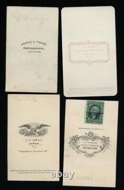 4 CDVs Mother & Civil War Soldier Sons Incl Bri General Edwin F Cooke Rare Lot