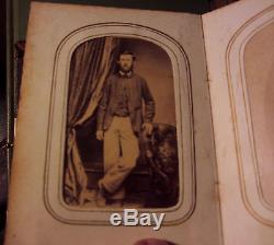 40 Photos Album CDV Tintype Maine Family 3 Civil War Soldiers in Uniform