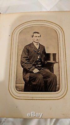 44 CDV Photo Album Civil War Soldier Victorian Carte de Visite Tintype Historic