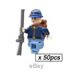 50pcs Limited Lot American Civil War Soldier North US Revolutionary War Fit Lego