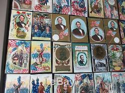 (54) Vintage Abraham Lincoln & Decoration Postcards CIVIL War Gar Old Soldiers