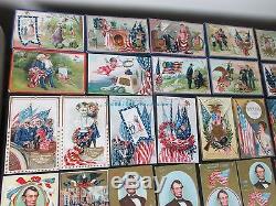 (54) Vintage Abraham Lincoln & Decoration Postcards CIVIL War Gar Old Soldiers