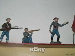 7 Pc W Britain Confederate Infantry 2060 American CIVIL War Toy Soldier