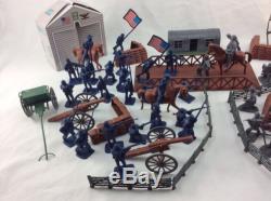 75 Piece 2 Civil War Army Guys Men Military Soldier Toy Playset & Accessories