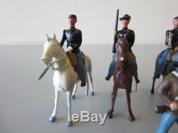 9 Vintage W. Britain Toy Soldier US Civil War Union Confederate Infantry Cavalry