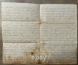 A Civil War Soldiers Letter and Stamped CoverDated July 1864 Fort Kearney (D. C)
