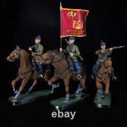 A set of mounted Red Army soldiers, the civil war in Russia