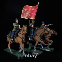 A set of mounted Red Army soldiers, the civil war in Russia