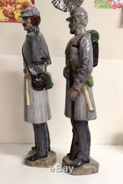 ACW American Civil War Southern Confederate Soldiers 20 Porcelain Statue Figure