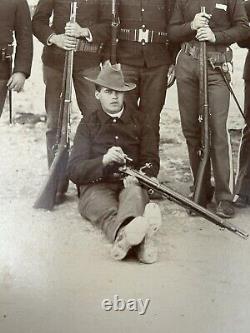 AMAZING Spanish American War Photo Civil War Era Muskets Soldiers Gun Picture