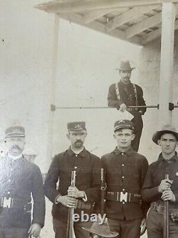 AMAZING Spanish American War Photo Civil War Era Muskets Soldiers Gun Picture