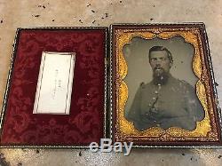 ANTIQUE CIVIL WAR ARMY SOLDIER PHOTOGRAPH CASE AMBROTYPE