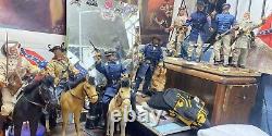American Civil War Action Figures- Set Of 8, With 3 Horses