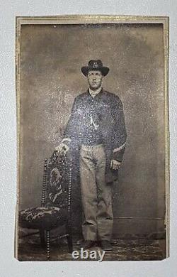 Antique 1860s Civil War Officer Soldier CDV Photo 5th Calvary Iowa Union IDd