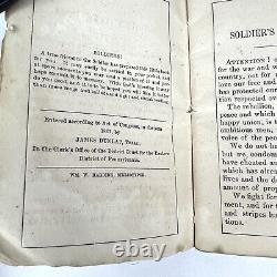 Antique 1861 Civil War Named SOLDIER'S POCKET BOOK 8th PA CAVALRY Co. M. KRUSEN