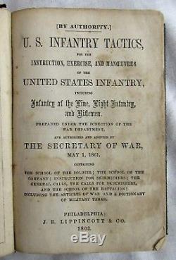 Antique 1863 CIVIL WAR Soldier U. S. INFANTRY & RIFLE TACTICS American History