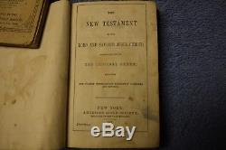 Antique 1863 Civil War Army Navy Hymn Soldier Pocket Book Bible Soldier Confirme