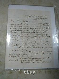 Antique 1863 Civil War Soldier Letter To Mother 5th New Jersey Regiment