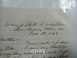 Antique 1863 Civil War Soldier Letter To Mother 5th New Jersey Regiment