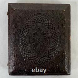 Antique 19thC Civil War NH Infantry Union Soldier 6th Plate Tintype Photo + Case