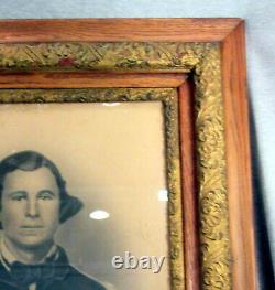 Antique 25 X 30 CIVIL War Era Unnamed Soldier Portrait Unknown Artist Wo (87223)