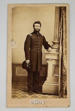 Antique American Civil War Soldier CDV Carte De Visite Photo, Uniform, Hat
