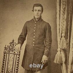 Antique CDV Photograph Handsome Young Civil War Soldier Ludlow VT