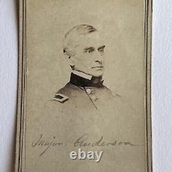 Antique CDV Photograph Man Soldier Major Anderson Union First Battle Civil War