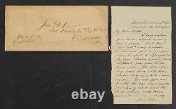 Antique CIVIL WAR SOLDIER LETTER camp butler head quarters 46th Regt DAVIS