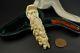 Antique CIVIL War Bearded Soldier Shaped Meerschaum & Amber Pipe Boxed