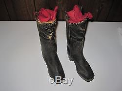 Antique CIVIL War Era Boy's Leather Military Boots Possibly Union Soldier's Son