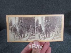 Antique CIVIL War Stereoview Card, #2171, Harper's Ferry Military Soldiers