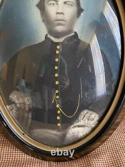 Antique Charcoal Portrait of Union Soldier