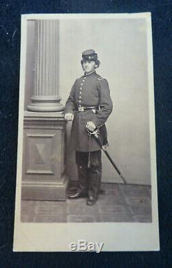 Antique Civil War CDV Photo Union Officer / Soldier with Sword J. Cady