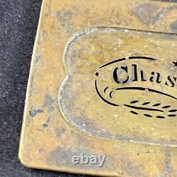 Antique Civil War Era Soldier's Stencil Chas. Kelman Charles Brass