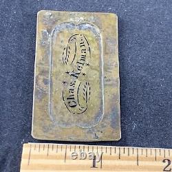 Antique Civil War Era Soldier's Stencil Chas. Kelman Charles Brass