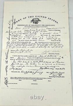 Antique Civil War Era Soldiers Marriage Cert. With Tin Type Photos & Witness