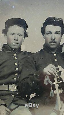 Antique Civil War New York Soldier Union Tintype Photo Private & Corporal Clean